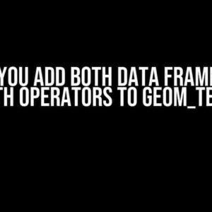 How do you add both data frame values and math operators to geom_text in R?