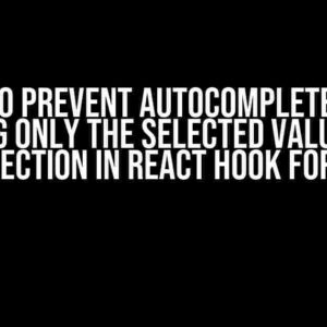 How to Prevent Autocomplete from Showing Only the Selected Value after Selection in React Hook Form?