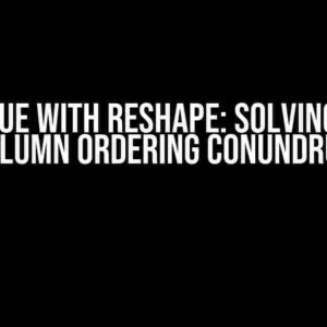 R Issue with Reshape: Solving the Column Ordering Conundrum