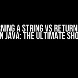 Returning a String vs Returning an Array in Java: The Ultimate Showdown